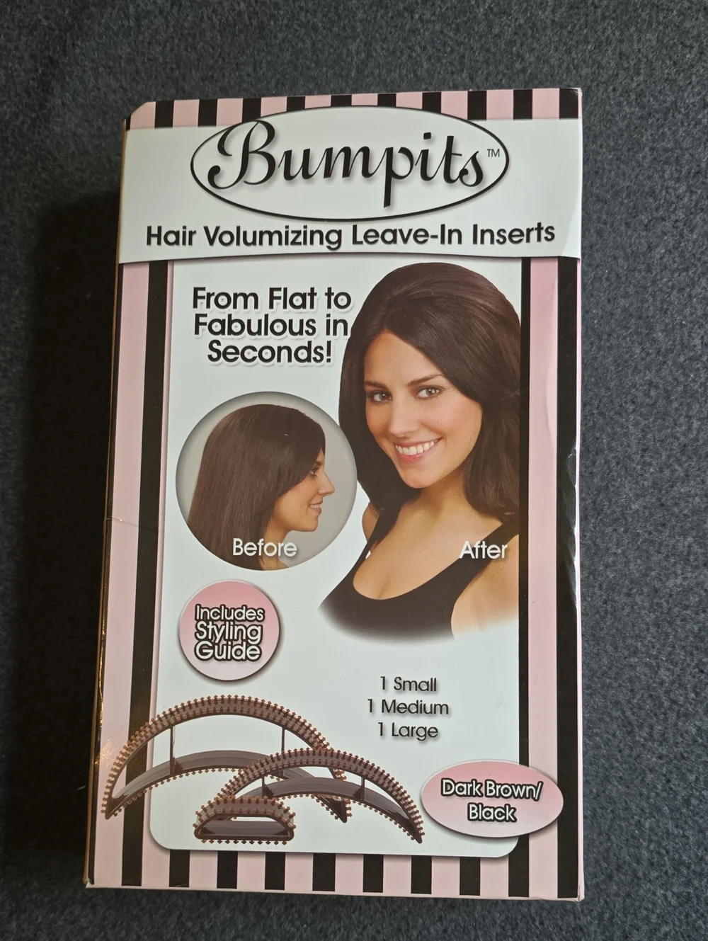 NIB Hair Volumizing Leave-In Inserts - Dark Brown/Black